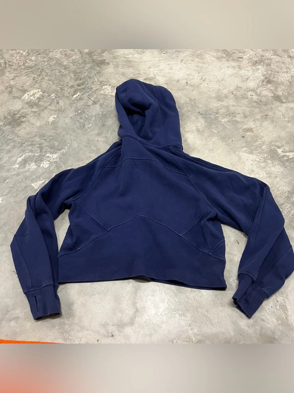 Lululemon Scuba Oversized Half Zip Hoodie Womens XS/S Blue Thumbholes LW3DM4S